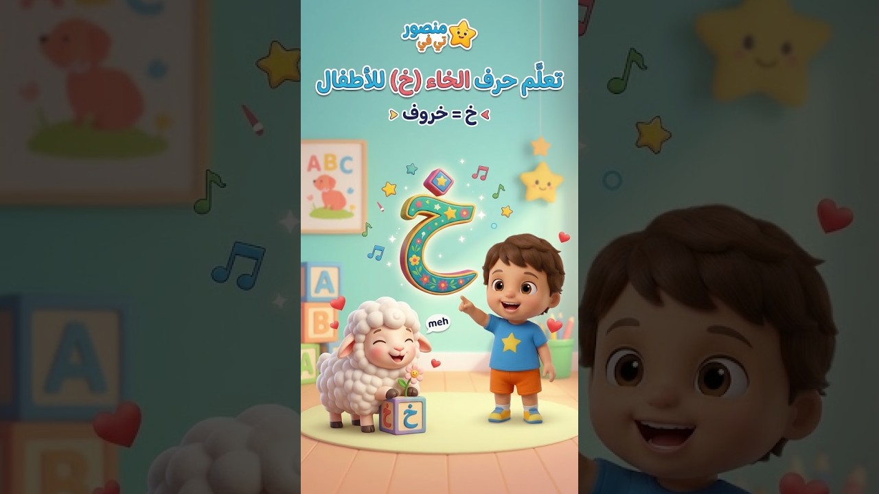 تعلم حرف الخاء (خ) = خروف للأطفال | تعليم الحروف العربية | منصور تي في
