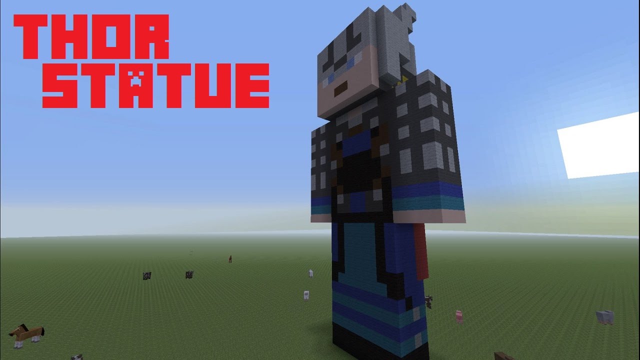 Minecraft Let's Build Thor (Statue) YouTube