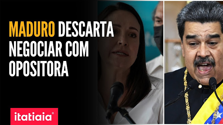 NICOLÁS MADURO DESCARTA QUALQUER NEGOCIAÇÃO COM MARIA CORINA MACHADO E OPOSIÇÃO