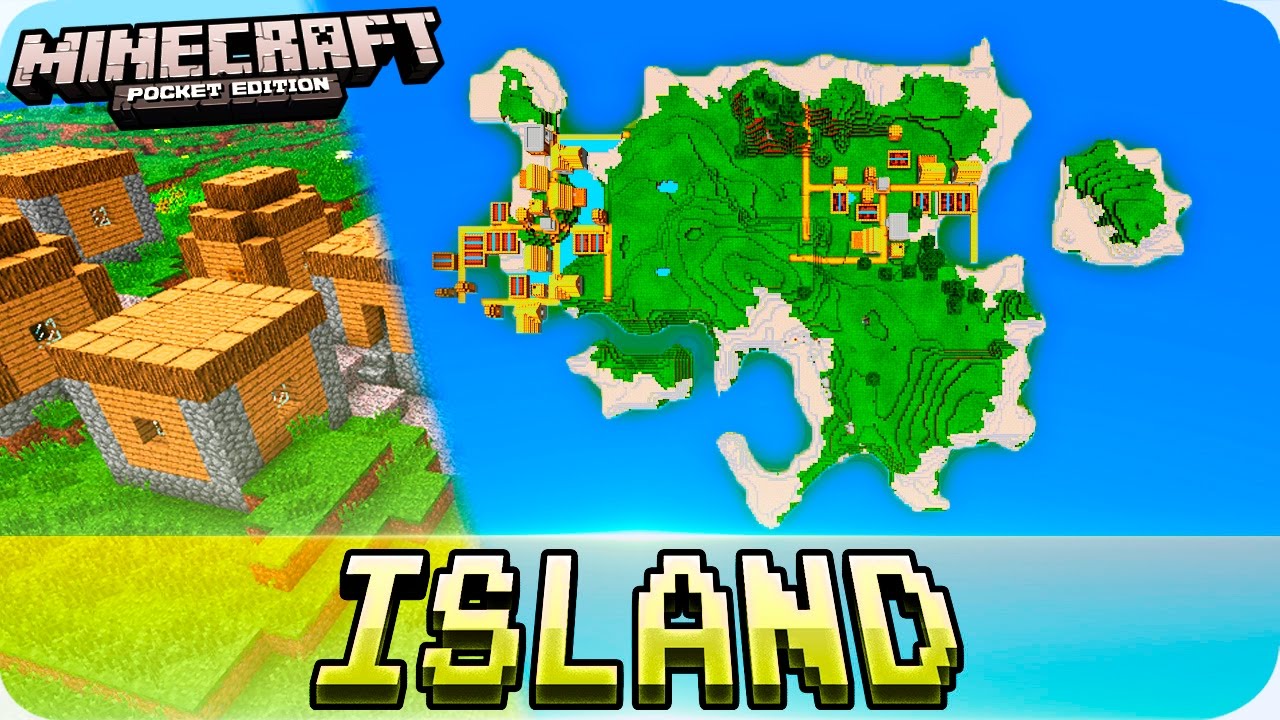 Minecraft Pe Seeds Island With 2 Villages Epic 4 Villages Seed Mcpe 0 16 1 0 16 0 Youtube