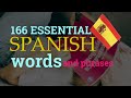 Learn Spanish with 166 plus Essential Words, Phrases, Sentences | Study Spanish
