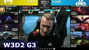 Dignitas vs Cloud 9 | Week 3 Day 2 S10 LCS Spring 2020 | DIG vs C9 W3D2