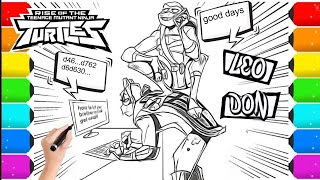 Drawing and coloring TMNT ninja turtles Leo Donatella | super heroes coloring pages series 9