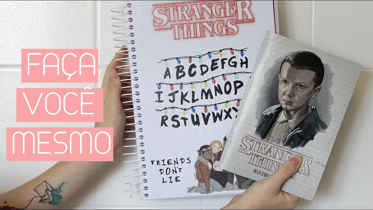 DIY- CADERNOS STRANGER THINGS - YouTube