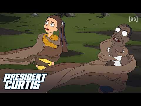President Curtis vs. Paul Bunyan Fight | President Curtis | adult swim