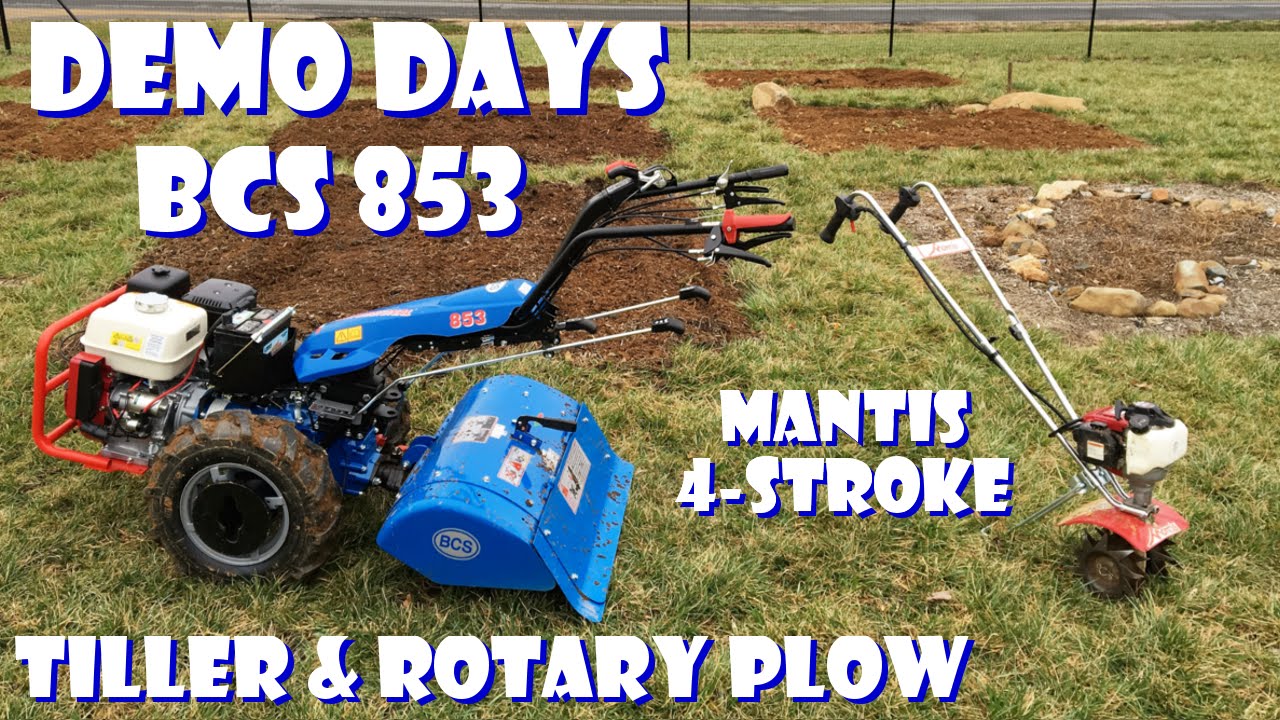 BCS 853 Tractor RearTine Tiller and Rotary Plow + Mantis 4cycle