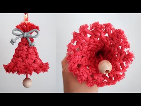 DIY Macrame Christmas Bell / Macrame Christmas Ornament / 마크라메 크리스마스 오너먼트 /