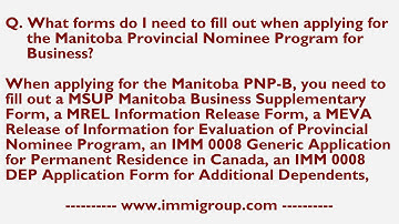 What forms do I need to fill out when applying for the MPNP for Business?