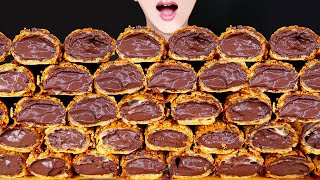 ASMR CHOCOLATE CHOUX MAGNUM ICE CREAM NUTELLA LOTUS DESSERT MUKBANG 초콜릿 먹방 チョコレート 咀嚼音 EATING SOUNDS