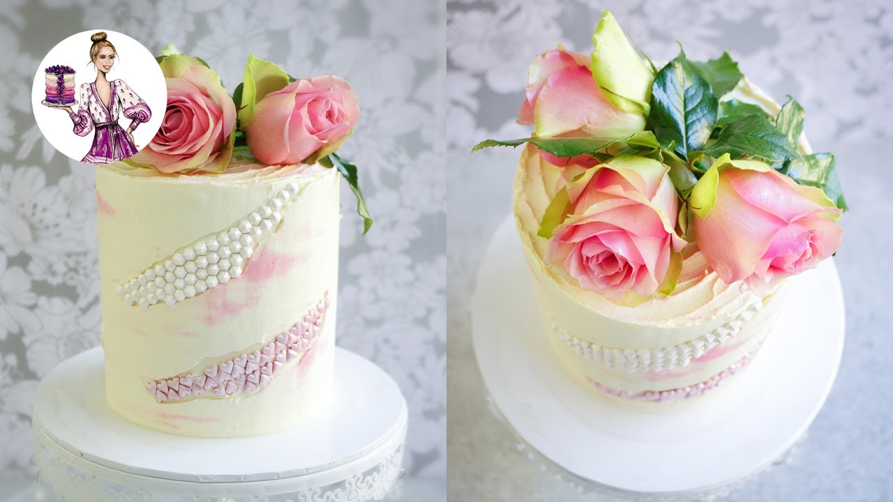 A Simple Wedding Cake with a Single Flower or Ribbon on it Stock Image -  Image of pastry, cake: 280898599