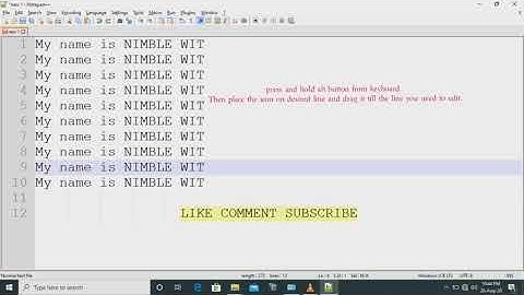 Notepad++ shortcut | select multiple lines to add text to all lines together | one min video