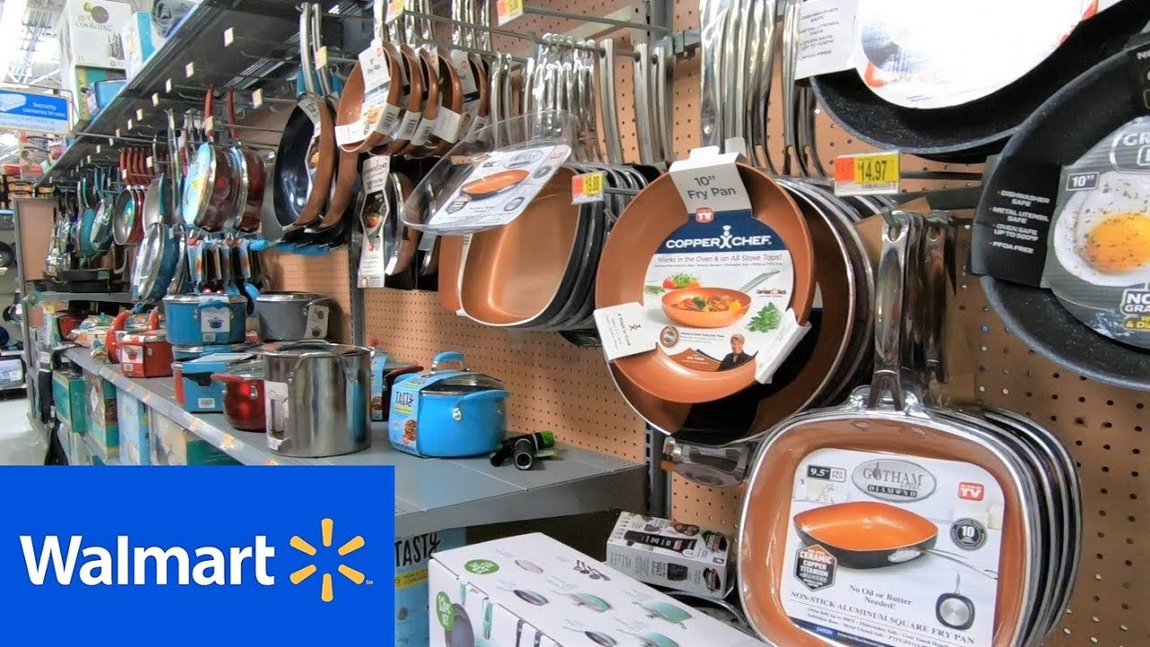 WALMART COOKWARE POTS PANS KITCHEN COOK WARE SHOP WITH ME SHOPPING