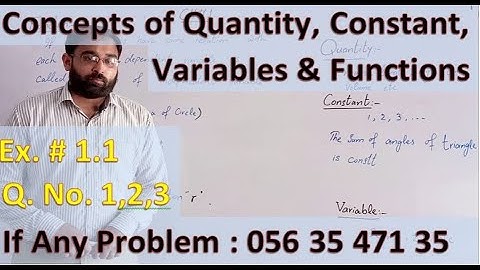Lec. 1| DAE Second Year Maths | Exercise 1.1 | Q No. 1, 2, 3 | Functions & Limits | Chapter 1 |