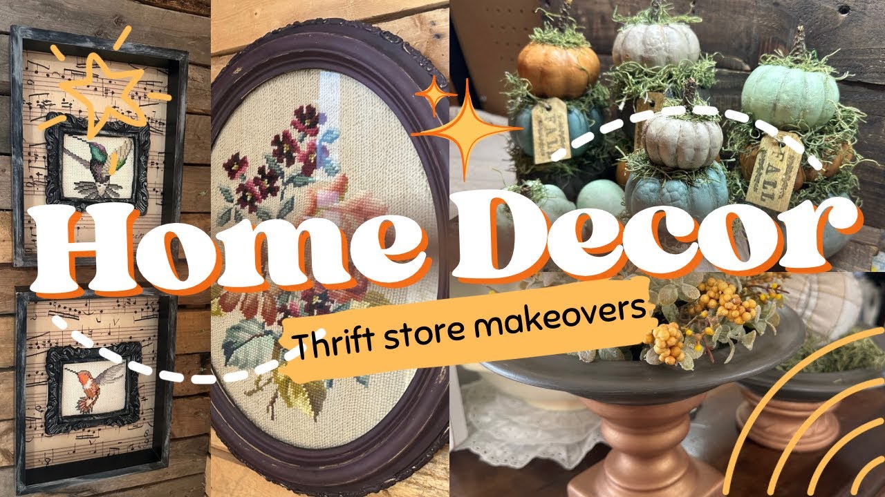Thrift Store Makeovers/Home Decor on a budget/DIY Paint - YouTube