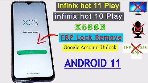 Infinix Hot 11 Play (x688b) Frp Bypass Android 11 | Google Account unlock Without PC 2023