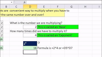 Excel 2010 Business Math 14: Exponents in Excel Formulas and Formatting
