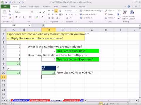excel-2010-business-math-14:-exponents-in-excel-formulas-and-formatting