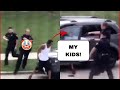 BLACK MAN SH🅾️T BY COPS IN FRONT OF HIS KIDS🤦🏾‍♀️💔THE HOOD RETALIATES🔥KNOCK COP OUT❤️