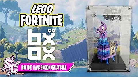 Sophie Colours Building The Display Case From BoxxCo For The Lego Fortnite Supply Loot Llama