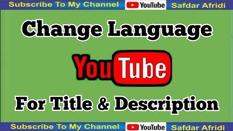 How To Change Title And Description Language