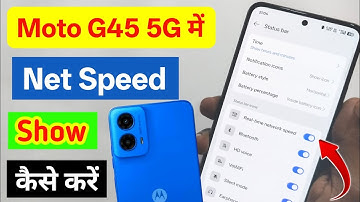 How to show net speed in Moto G45 5G | How to see net speed in Moto G45 5G
