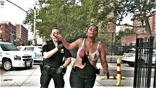Lady in Underwear Attacks Photographer, NYPD gets involved / Harlem NYC 7.6.19