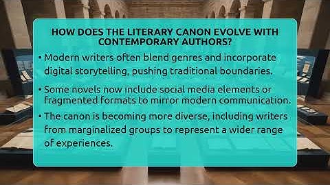 How Does The Literary Canon Evolve With Contemporary Authors? - The Prose Path