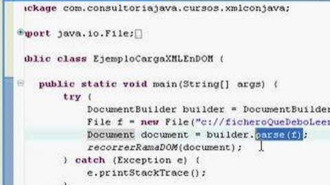 Cargar un XML en una estructura DOM mediante Java
