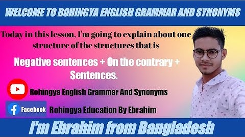 Advanced Structure from English By Ebrahim Academy from Rohingya language