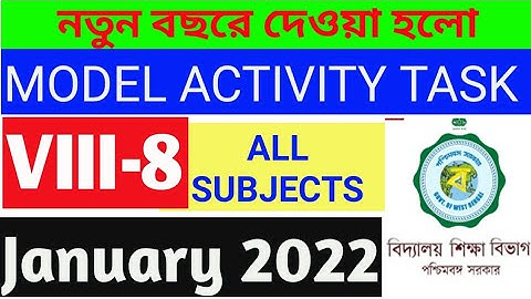class VIII-8 model activity task January 2022