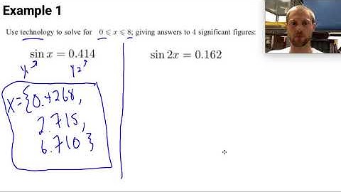 Solving Trig Equations with a Graphing Calculator Example 1