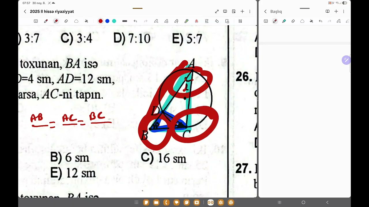 Hərəkət Oxşarlıq Homotetiya sual N 1-80 Test izahı Dim 2025 2-ci hissə
