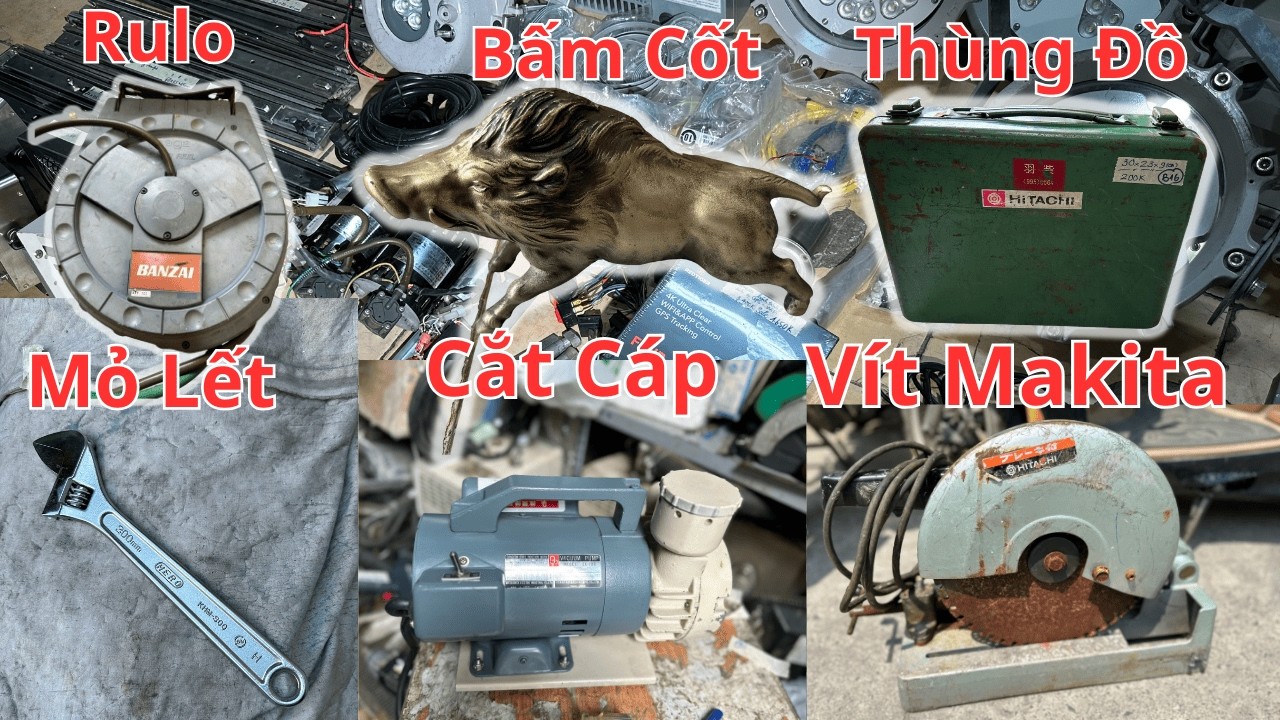 Video 03 03 2026 Lô Máy Mài + Cắt Ống Đồng Cỡ LỚN + Máy Đo Điện Trở Đất Nhật Bãi Cực Chất