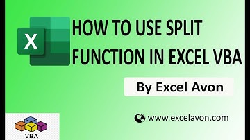 How to use Split Function in Excel VBA - Excel Avon