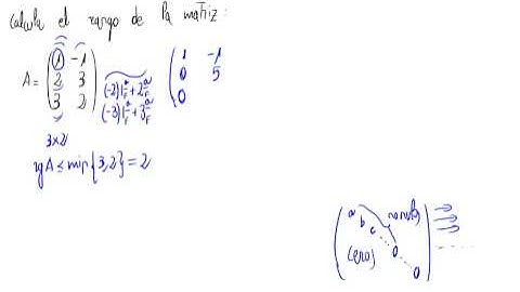 Rango de una matriz (operaciones elementales)