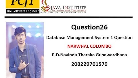 Data Base Task 26|Write a Join Query Statement|1st year| Java Institute| Navindu Tharaka