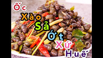 Ốc xào sả ớt xứ Huế. (Đậm vị miền trung)