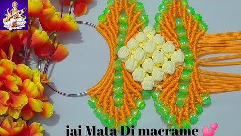 BEAUTIFUL MACRAME MIRROR WALL HANGING WITH BASKET