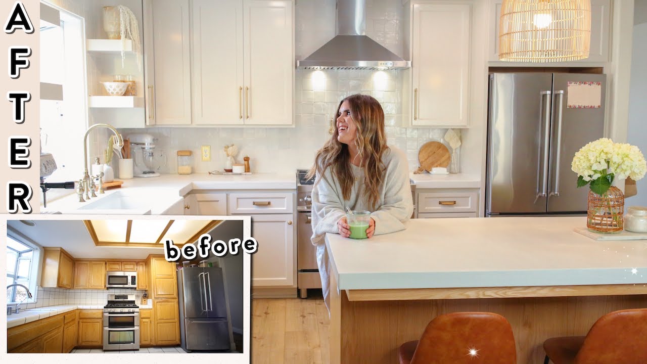 Kitchen Remodel Before & AFTER! Cambria's Kitchen is here!! | Concrete Counters, Floating S