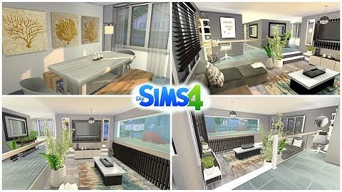 MODERN HOUSE w/ FISH TANK WINDOW 🐟 | THE SIMS 4 | CC Speed Build