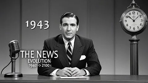 The Evolution of a Newscast from 1940 to 2100 (4K video)