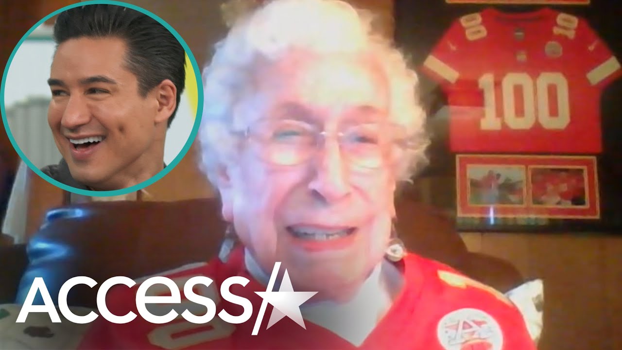 101-Year-Old Chiefs Superfan Swoons Over Mario Lopez: 'Dimple In The Chin Means A Devil Within'