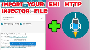 How to import ehi file to http injector updates