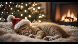 Cozy Christmas Cat 🐱🎄 | Relaxing Fireplace Ambience & Soft Breathing Loop screenshot 2