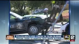 Officer injured in Anne Arundel County crash
