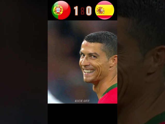 Portugal 🆚️ Spain | (3-3) Match | Highlights #shorts #football #youtube #ronaldo class=