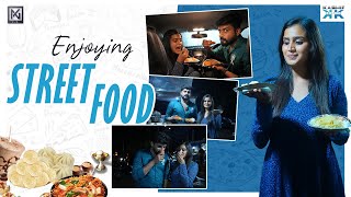 Enjoying Street Food Vlog || Kavya Sree || Nikhil || KANI