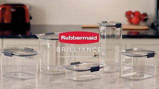 Rubbermaid Brilliance Airtight Food Storage Containers for Kitchen \& Pantry Organization