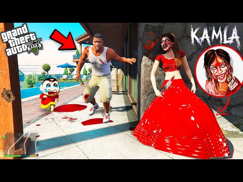franklin-&-shinchan-escaping-from-dangerous-kamla-ð±-in-gta-v---in-telugu-#black7plays