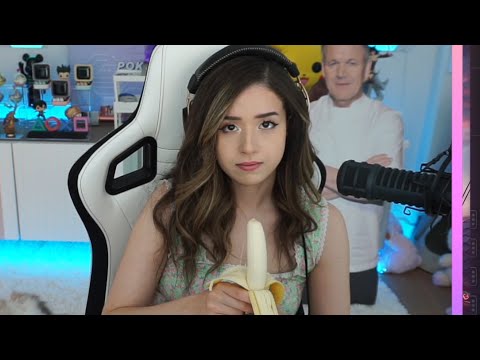 Pokimane Tries to Eat a Banana... But Realizes She's Still Streaming